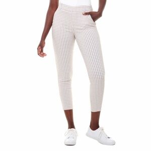 🆕 ILTM Gingham Cropped Pants, Stretch, Tan/White, Size L